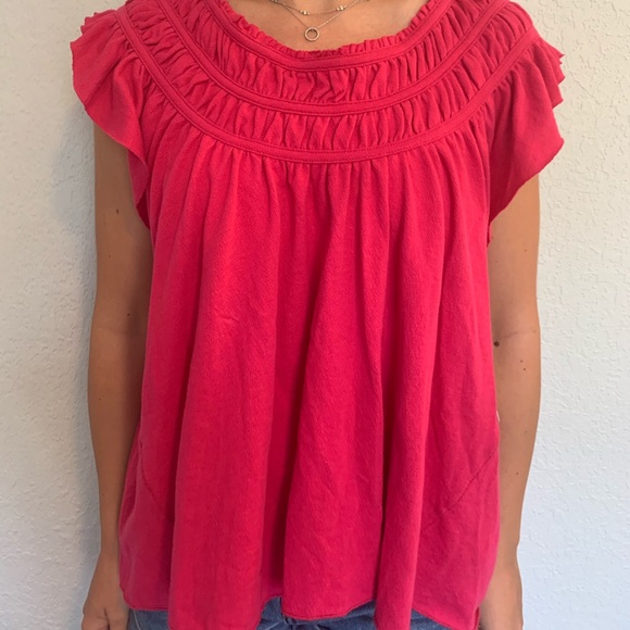 Hot Pink Free People Top - Picture 3 of 3